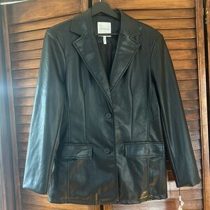 NWT AVEC LES FILLES Faux Leather Blazer - Medium